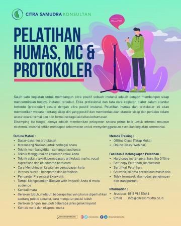 Pelatihan Humas, MC & Protokoler